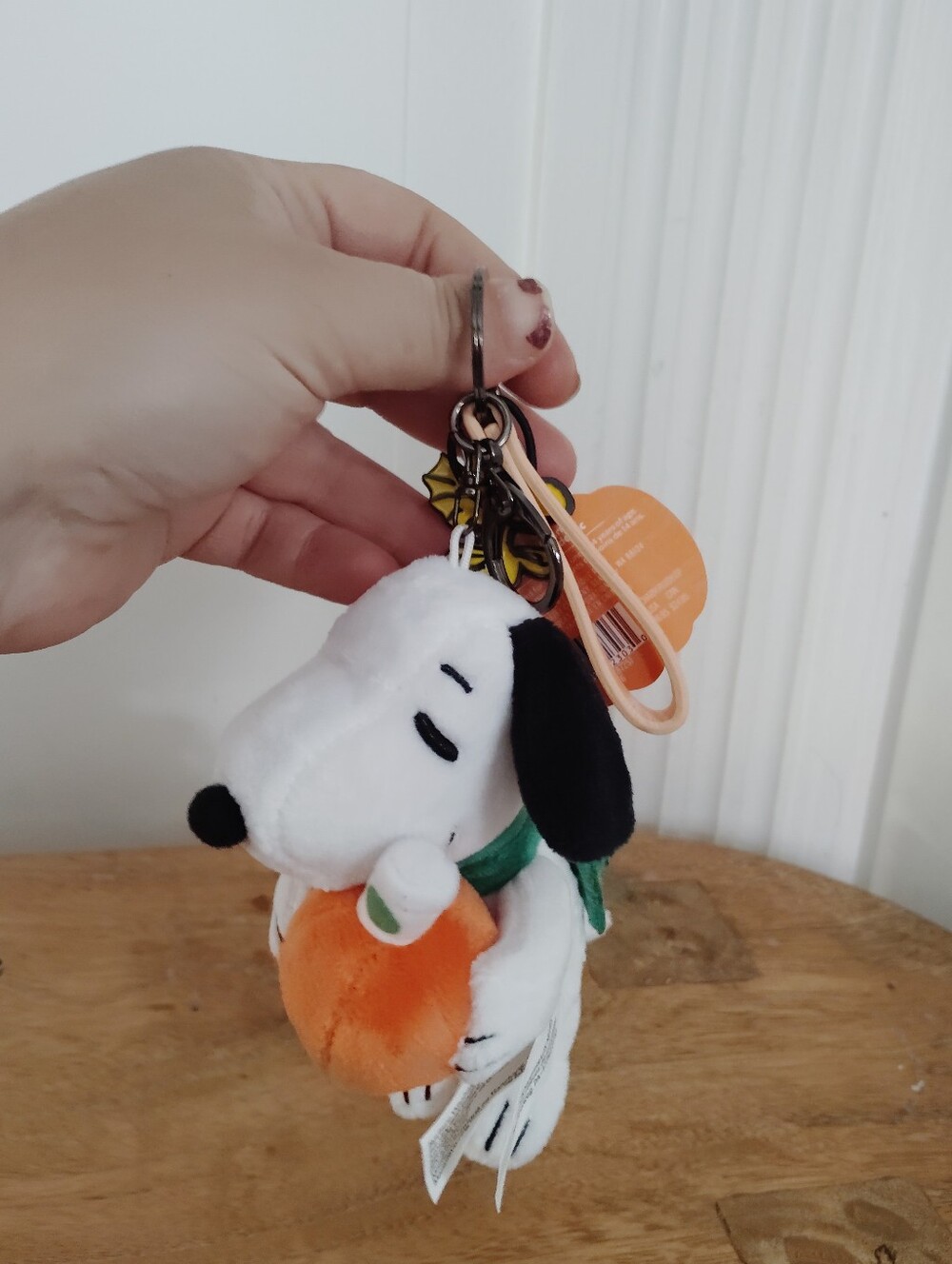 Snoopy Exclusive Bag Charm Starbucks Drinking Latte With Charm Peanuts